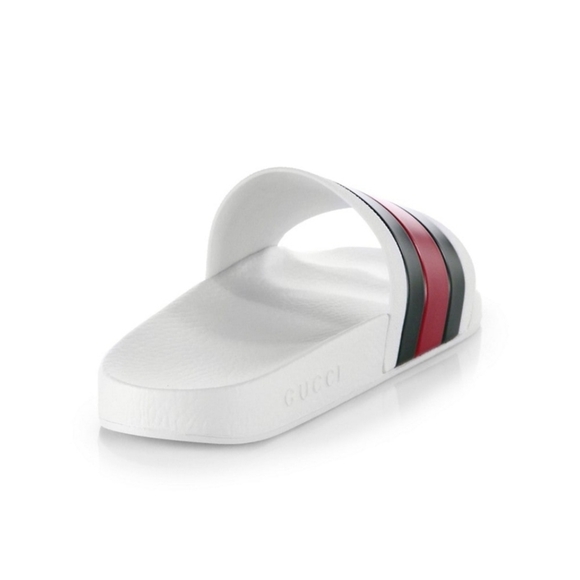 GUCCI Web Lai Rubber Slide sandal for men, available in size 9 and 10. - Picture 5 of 11